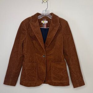 Boden Rich Brown Corduroy Blazer Size 4R